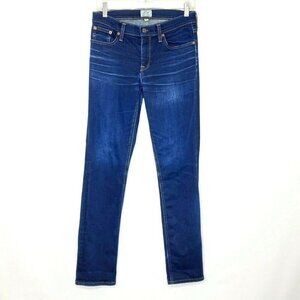 J Crew Women's Matchstick size 25 Skinny Stretch Dark Blue Denim Jeans 30 x 31
